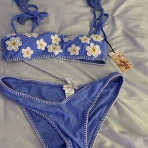 Sincerely Jules Blue Floral Bikini